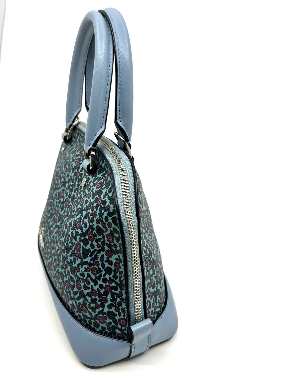 Coach Mini Sierra Ranch Floral Satchel Mist Blue / Crossbody bag F59443